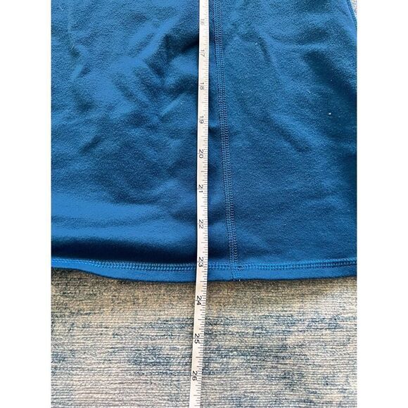 Lululemon Poseidon Blue / Dottie Dash White Black Dancing Warrior Tank Size 6 - Picture 4 of 8